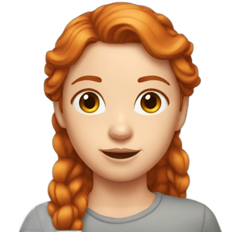 Fille rousse emoji