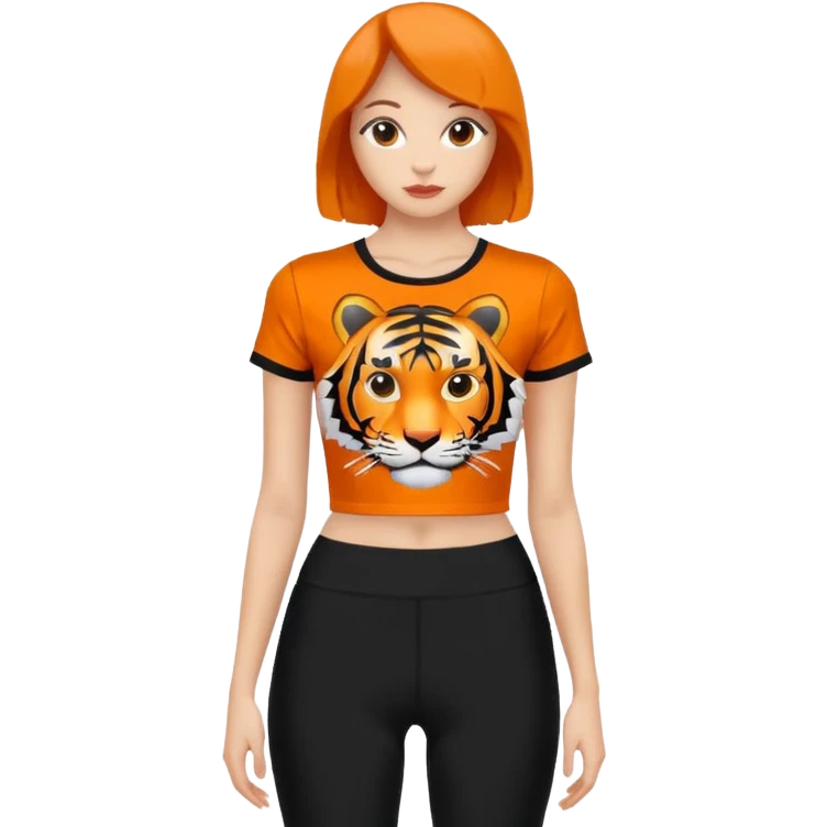 Tiger print crop top emoji