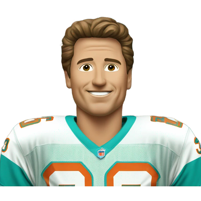 Dan Marino wearing a number 13 Miami dolphins jersey emoji