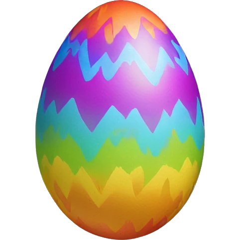 Colorful Easter egg with vibrant colors emoji