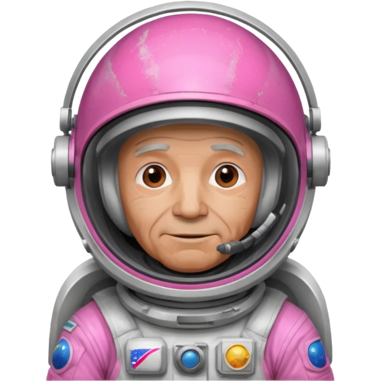  old man man Astronaut with Pink Visors emoji