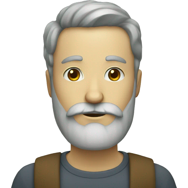 bearded man solving math emoji