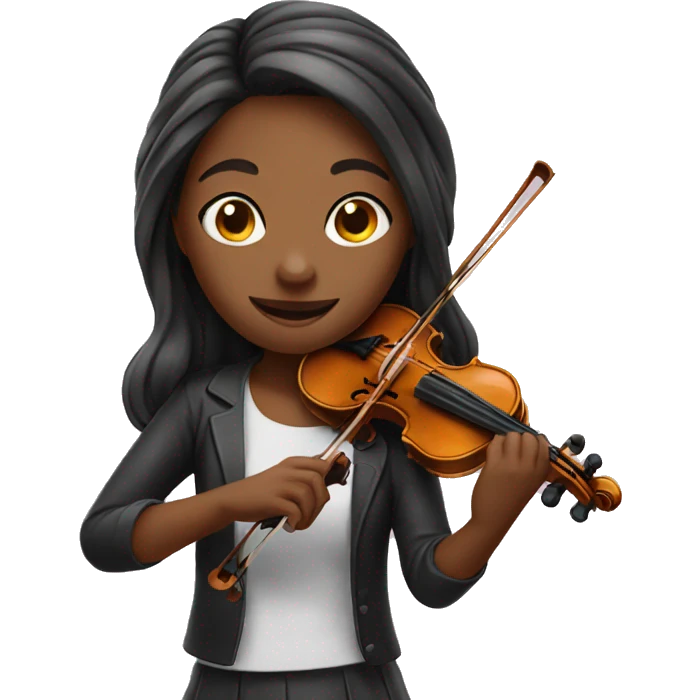 Violin playing girl emoji