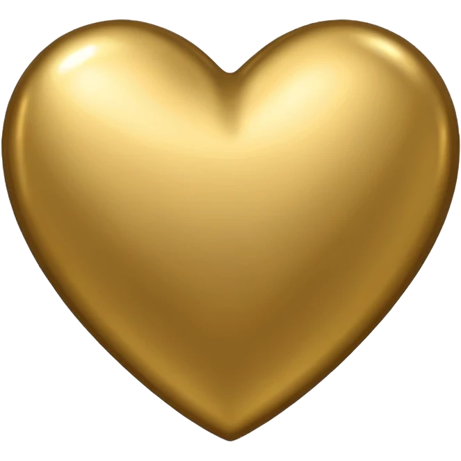 golden metallic heart emoji