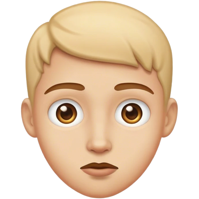 Curious face emoji