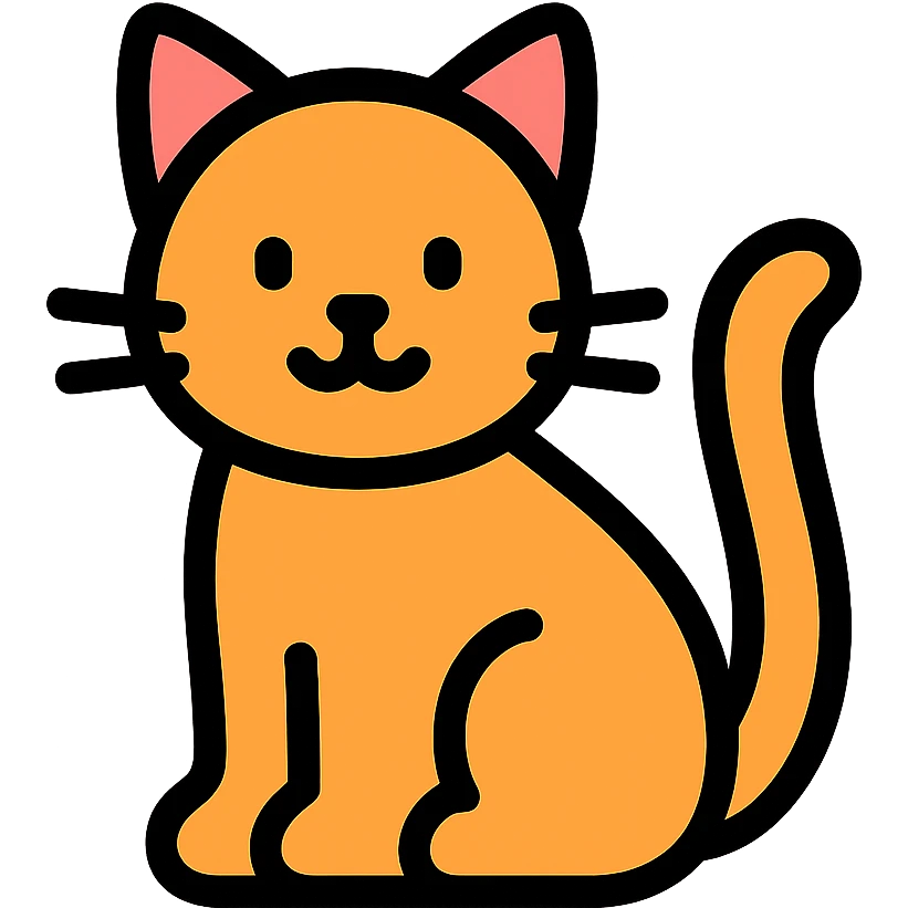 colored cat icon emoji