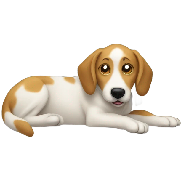 Dog lying on window seat emoji
