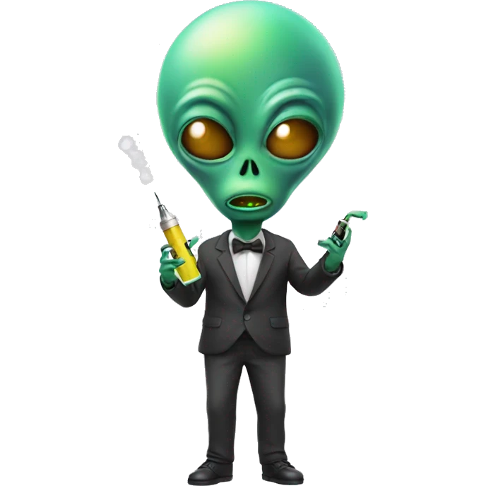 alien vaping emoji