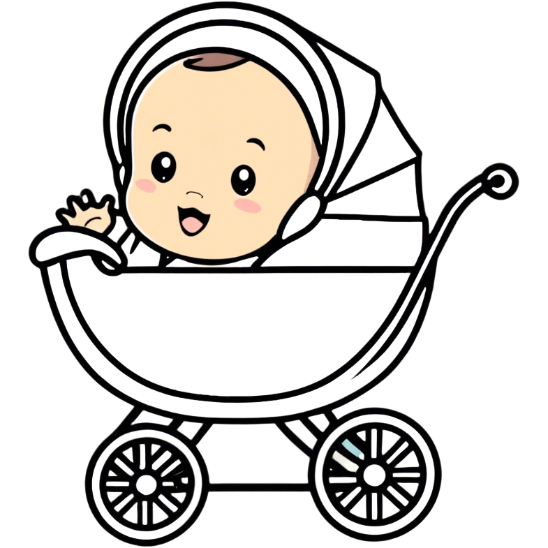 Baby buggy emoji