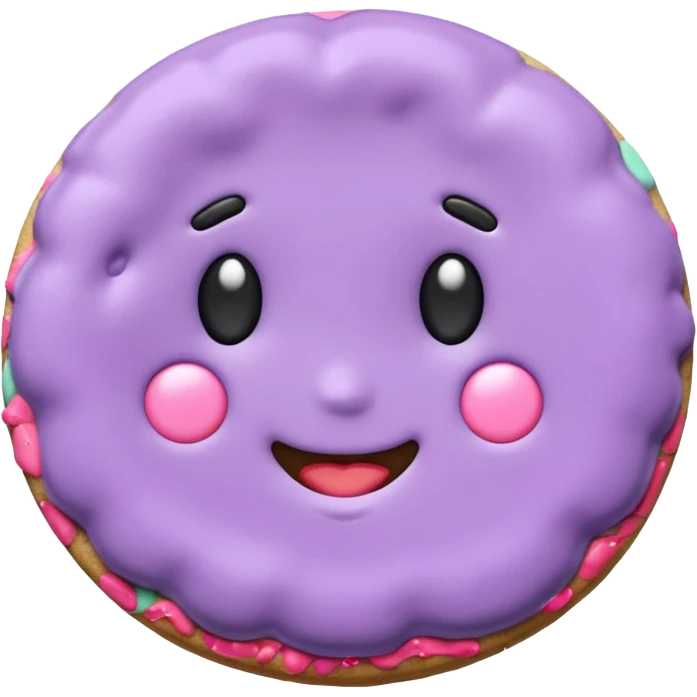  a pastel purple cookie with soft crumbly  emoji