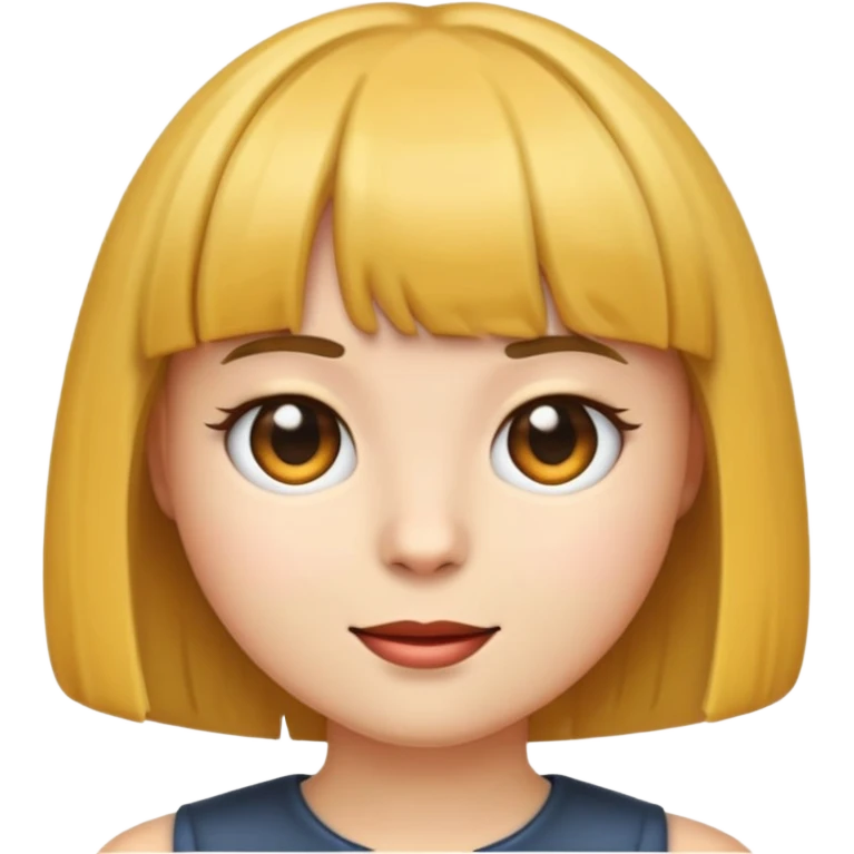 Emoji with a bob cut and bangs emoji