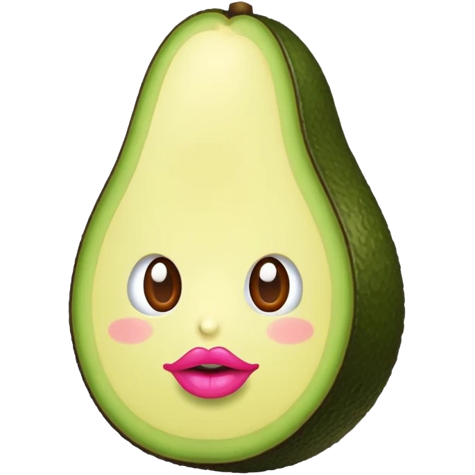 Aguacate con labios gordos emoji