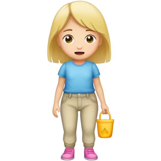 little girl who peed her pants emoji