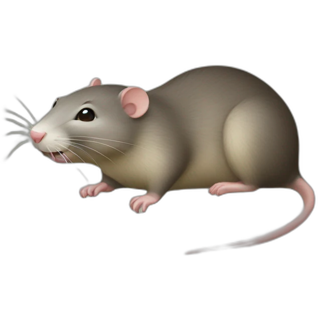 Rat sur une  loutre emoji