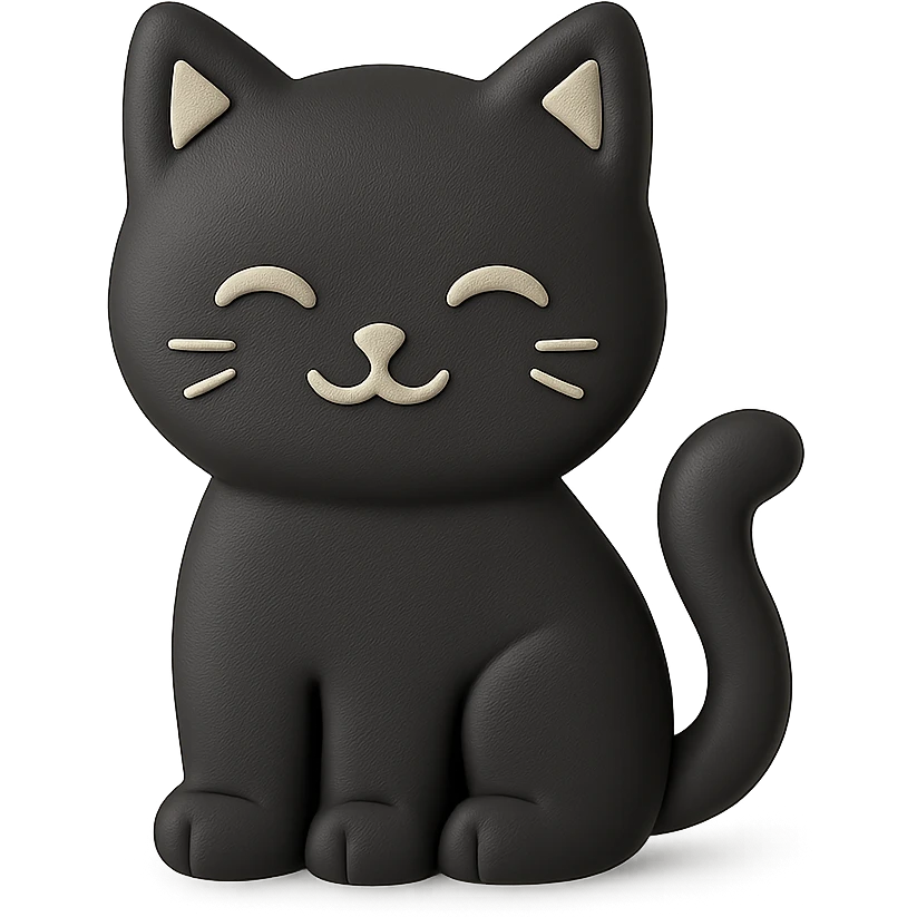 minimalist cat icon with soft matte finish and antique gold details emoji