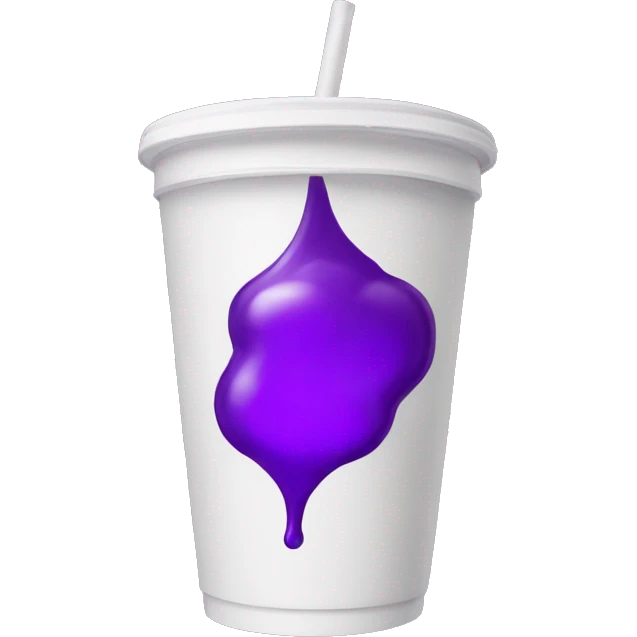 styrofoam cup with a purple liquid inside emoji