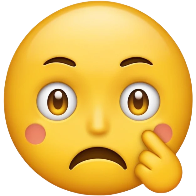 A confuse emoji but have a little bit disgust in it emoji