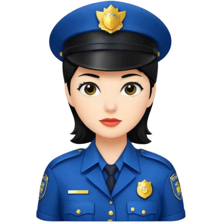 police woman with black hair emoji