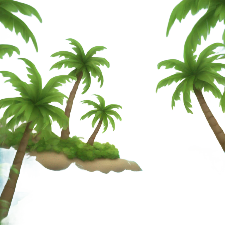 Ocean with palm tree  emoji