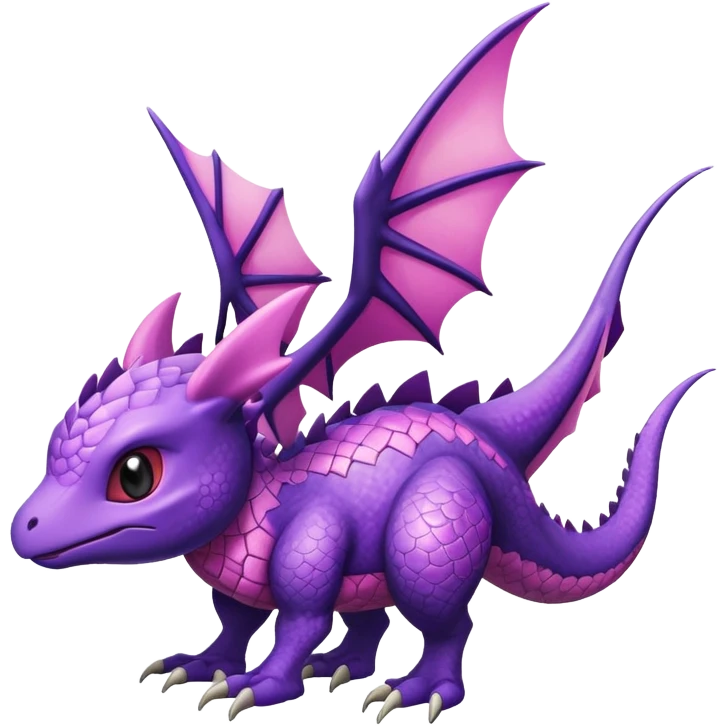 Shiny Cute Adorable Aerodactyl-Noivern-Hybrid-Creature with pattern-markings emoji