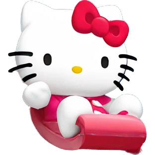 hello kitty on a slide emoji