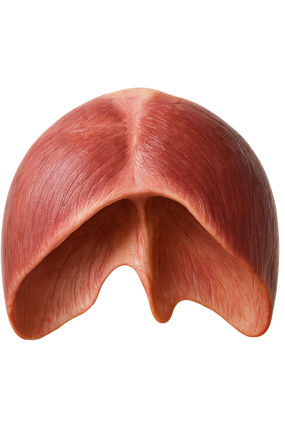 diaframma umano anatomico, iperrealistico 4k, isolato su sfondo bianco emoji
