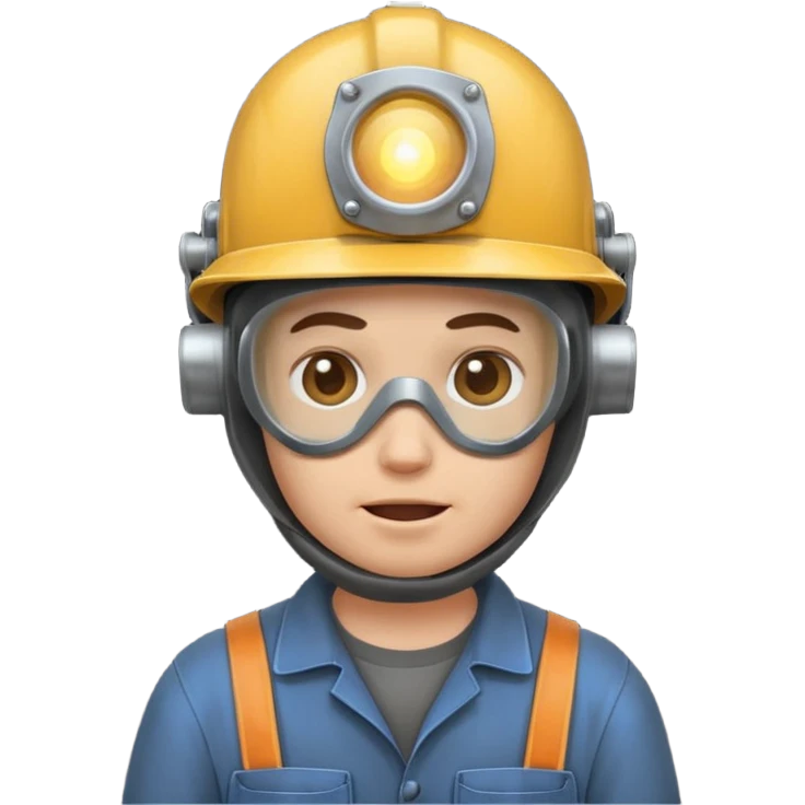 сгенерируй мультяшного сварщика в сварочной маске с разными эмоциями emoji