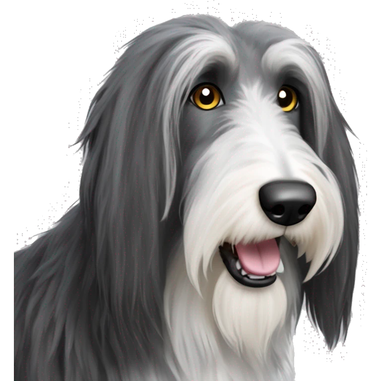 griffin black and white deerhound bearded collie lurcher emoji