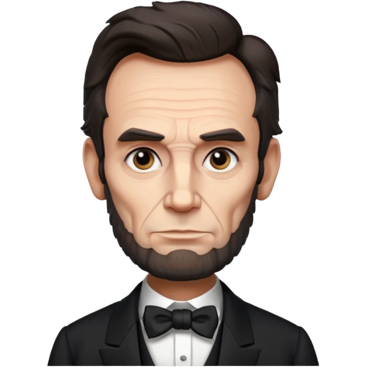Abraham Lincoln with gray eyes emoji