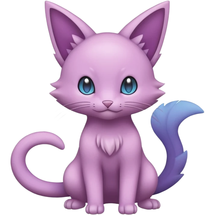 Dark gloomy pastel smooth silky soft pure cute Purrloin-Delcatty-Pokémon-Fakémon-hybrid-creature (full body) emoji
