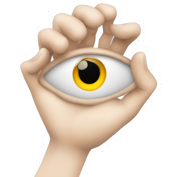 Hand with eye emoji