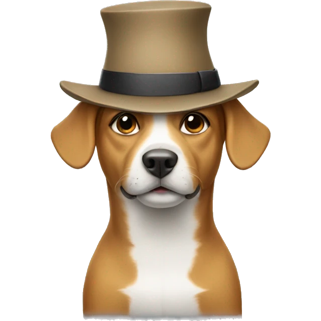 Dog with a hat emoji