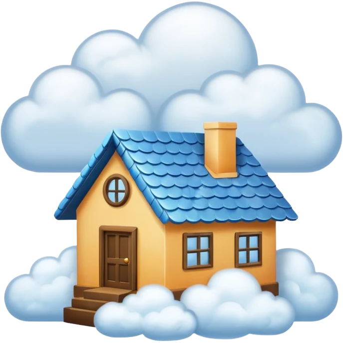 house made of clouds material  emoji