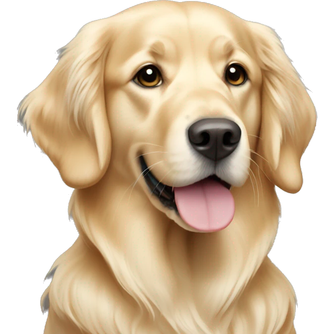 Golden retriever, English cream emoji