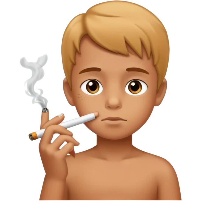Sigara içen çocuk emoji