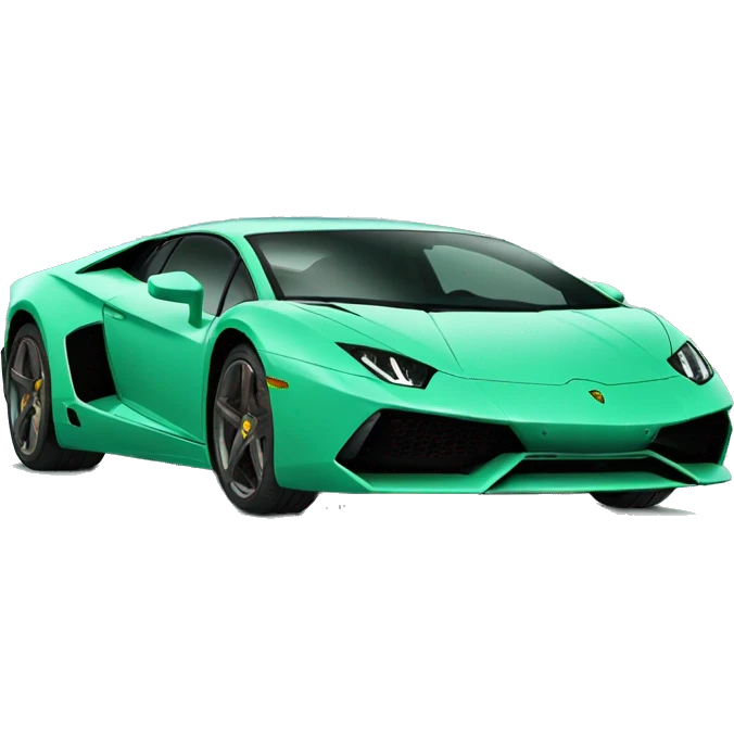 Sea green Lamborghini  emoji