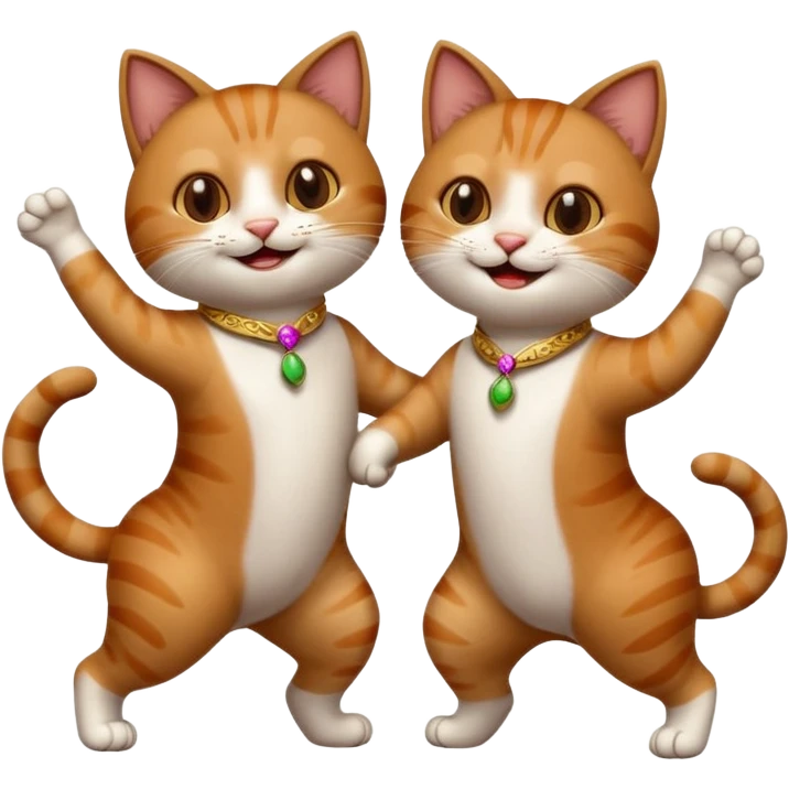 Cats couple salsa dancing  emoji