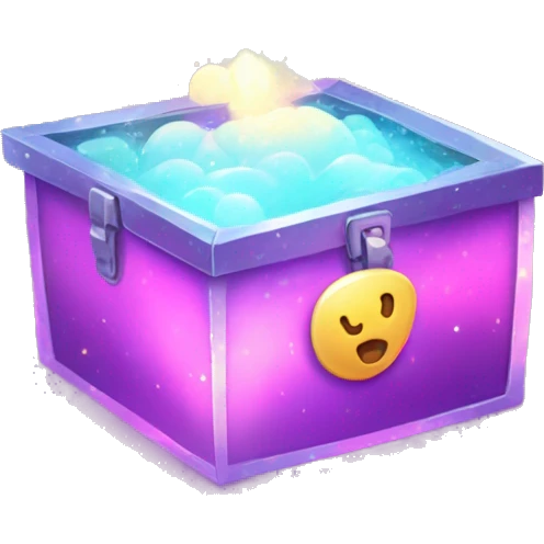 ( 8K )𓂺THE 𓂸MAGIC BOX🗿 glittery✨box of magic light emoji
