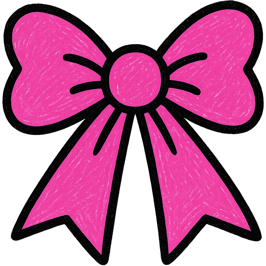 pink gothic bow emoji