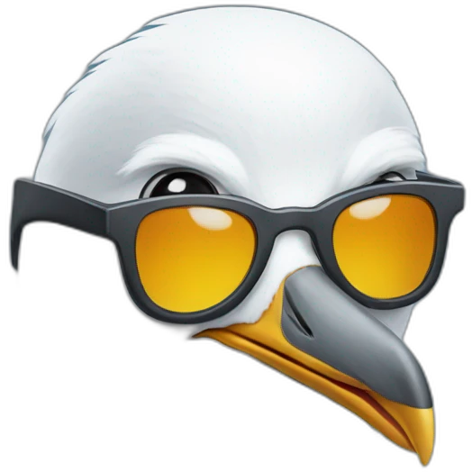 Seagull with sunglasses emoji