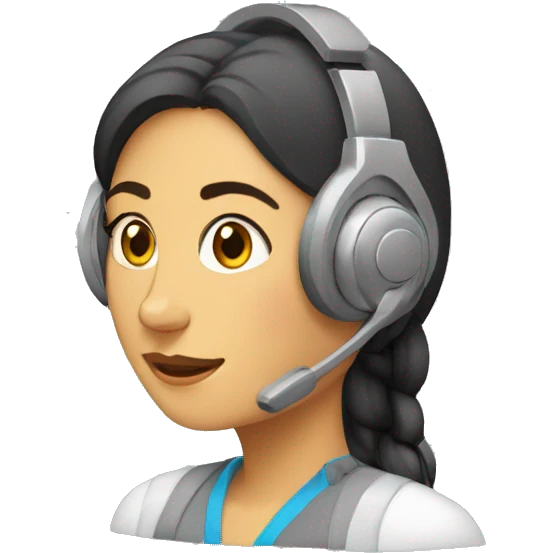 turkish woman with a headset emoji