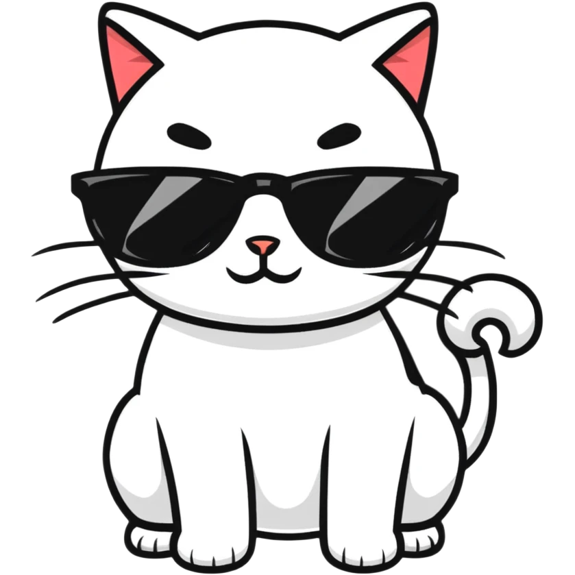 Cat with sunglasses emoji