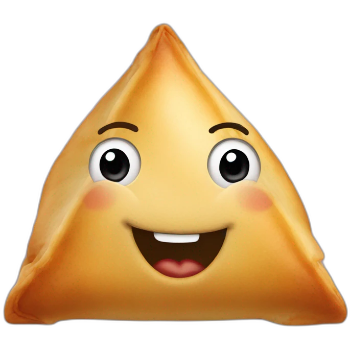 Samosa happy face emoji