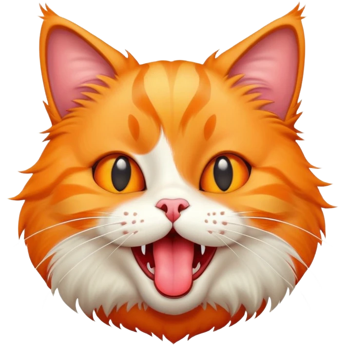 silly unreal cat with his tounge out emoji