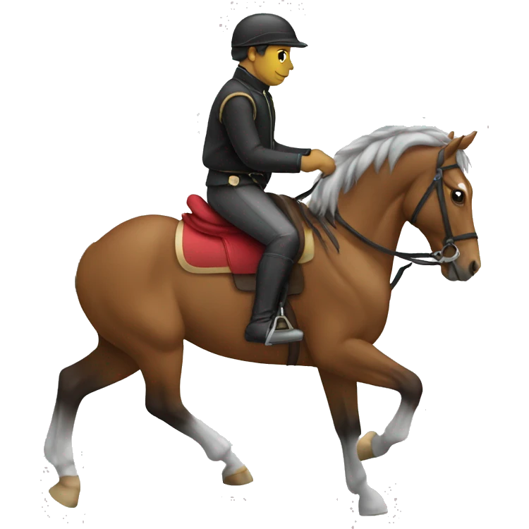 Horse with a rider on it emoji