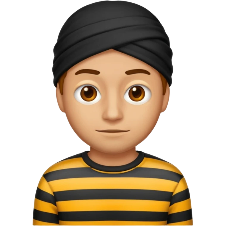 A theif robber emoji,Stripped shirt. emoji