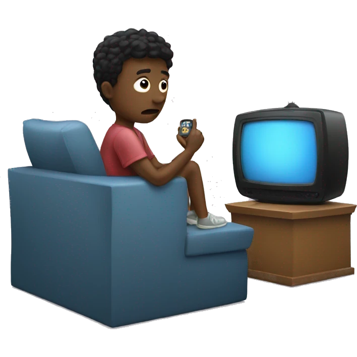 Person watch tv emoji