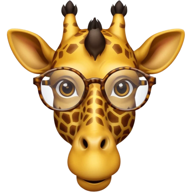 giraffe face wearing glasses emoji