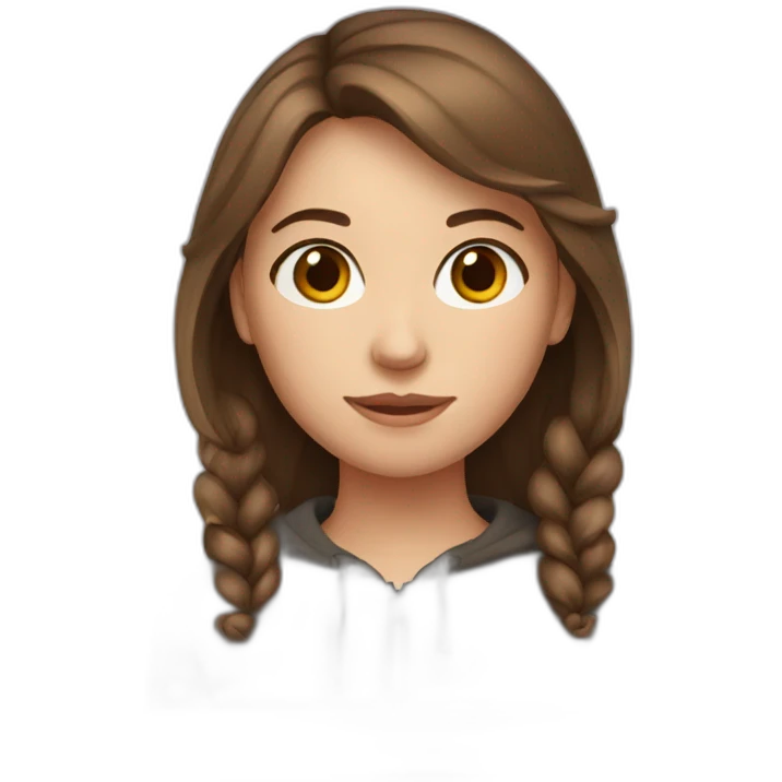 Russian girl with brown hair emoji