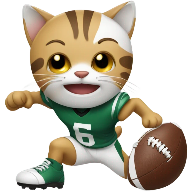 Cat playing football emoji